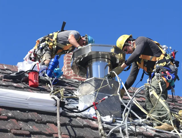 Protective chimney cap installed by Windsor Chimney Sweep in Windsor, CT