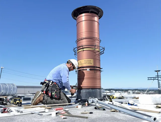 Installed chimney liner by Windsor Chimney Sweep in Windsor, CT