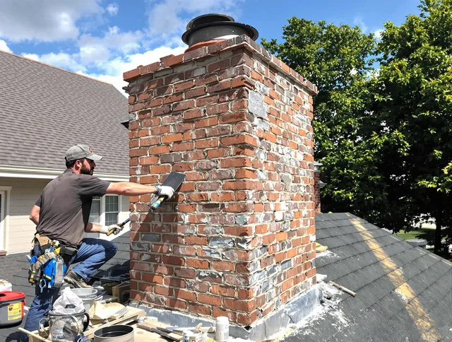 Completed chimney rebuild by Windsor Chimney Sweep in Windsor, CT