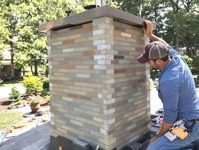 Windsor Chimney Sweep completing a modern chimney remodel in Windsor, CT