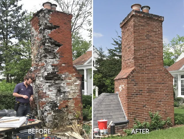 Windsor Chimney Sweep performing a full chimney restoration in Windsor, CT