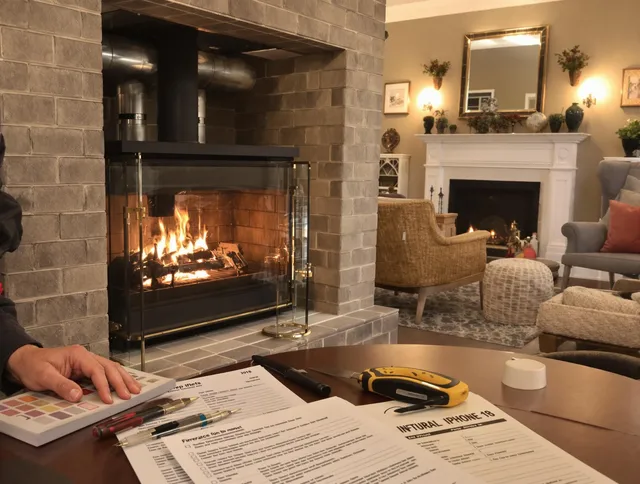 Windsor Chimney Sweep verifying fireplace safety measures in Windsor, CT