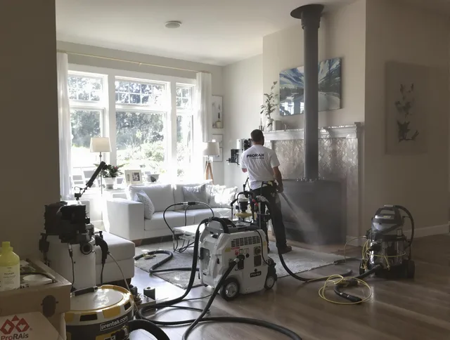 Soot removal service by Windsor Chimney Sweep for a fireplace in Windsor, CT